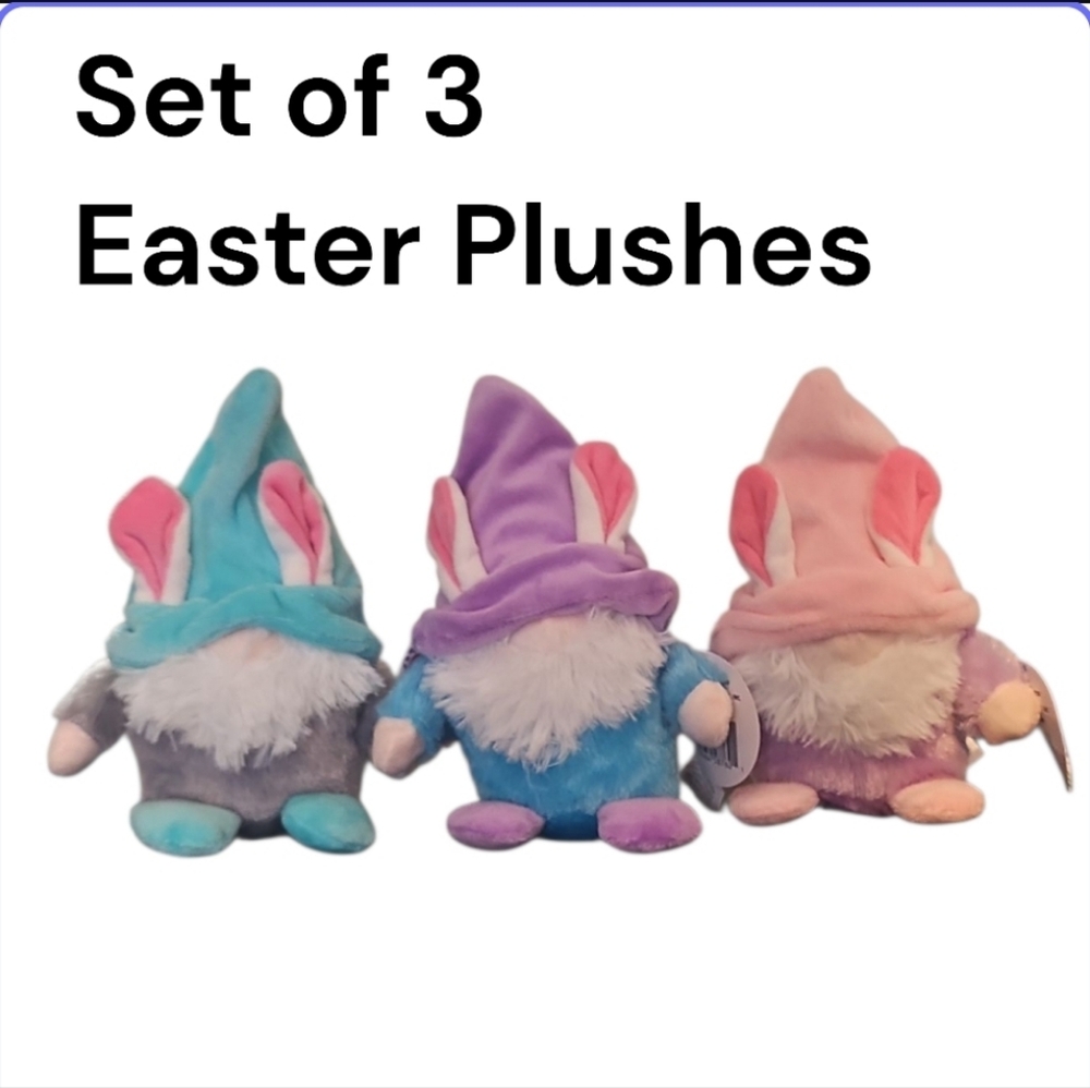 Easter Gnome Plush Set - Blue, Purple, Pink